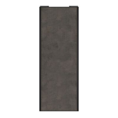 Porte de placard coulissante gris antique profil noir GoodHome Arius H. 248,5 x L. 92.2 cm + amortisseurs