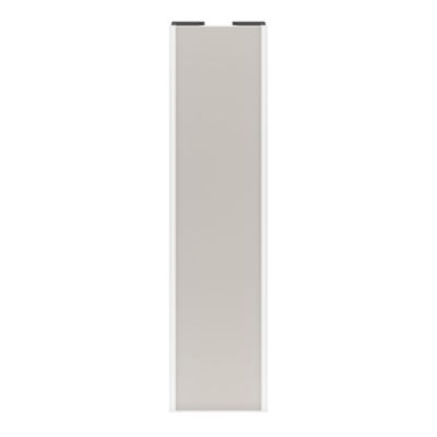 Porte de placard coulissante gris clair mat profil blanc GoodHome Arius H. 248,5 x L. 62.2 cm + amortisseurs