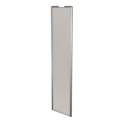 Porte de placard coulissante gris clair mat profil gris GoodHome Arius H. 248,5 x L. 62.2 cm + amortisseurs