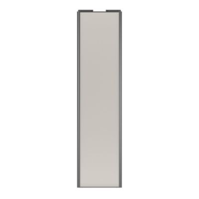 Porte de placard coulissante gris clair mat profil gris GoodHome Arius H. 248,5 x L. 62.2 cm + amortisseurs
