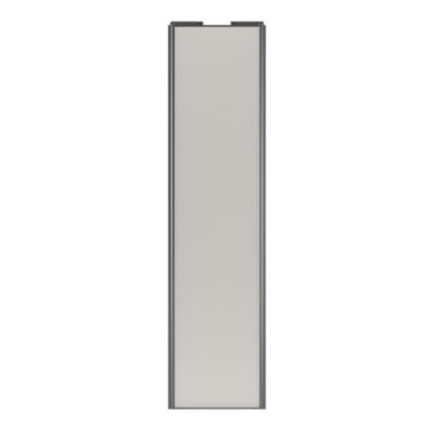 Porte de placard coulissante gris clair mat profil gris GoodHome Arius H. 248,5 x L. 62.2 cm + amortisseurs