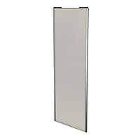 Porte de placard coulissante gris clair mat profil gris GoodHome Arius H. 248,5 x L. 92.2 cm + amortisseurs