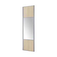 Porte de placard coulissante miroir acacia Form Valla 92,2 x 245,6 cm