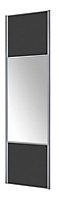 Porte de placard coulissante miroir gris anthracite Form Valla 92,2 x 247,5 cm