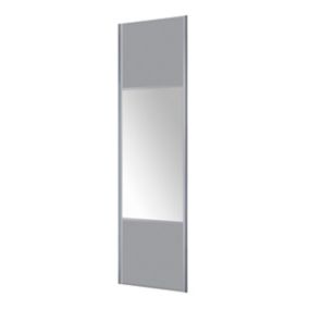Porte de placard coulissante miroir gris galet Form Valla 62,2 x 247,5 cm