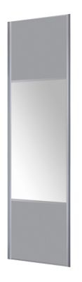 Porte de placard coulissante miroir gris galet Form Valla 92,2 x 247,5 cm