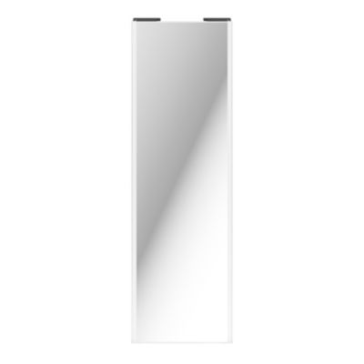 Porte de placard coulissante miroir profil blanc GoodHome Arius H. 248,5 x L. 77.2 cm + amortisseurs