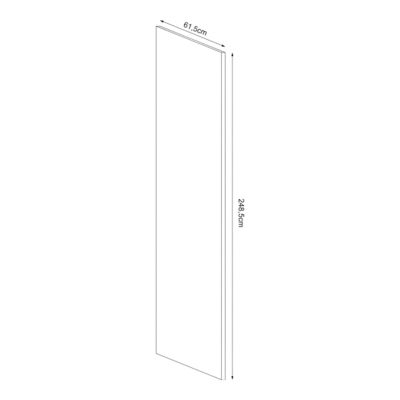 Porte de placard coulissante miroir profil fin acier blanc GoodHome Arius H.248,5 x L.92,2 cm + amortisseurs
