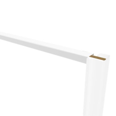 Porte de placard coulissante miroir profil fin acier blanc GoodHome Arius H.248,5 x L.92,2 cm + amortisseurs