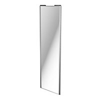 Porte de placard coulissante miroir profil gris GoodHome Arius H. 248,5 x L. 77.2 cm + amortisseurs