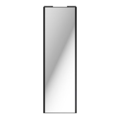 Porte de placard coulissante miroir profil noir GoodHome Arius H. 248,5 x L. 77.2 cm + amortisseurs