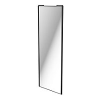 Porte de placard coulissante miroir profil noir GoodHome Arius H. 248,5 x L. 92.2 cm + amortisseurs