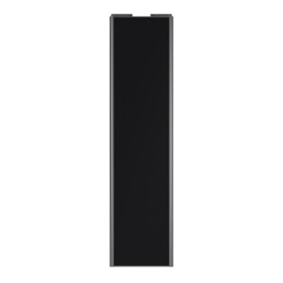 Porte de placard coulissante noir mat profil gris GoodHome Arius H. 248,5 x L. 62.2 cm + amortisseurs