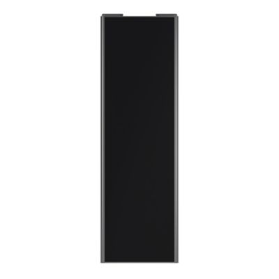 Porte de placard coulissante noir mat profil gris GoodHome Arius H. 248,5 x L. 77.2 cm + amortisseurs