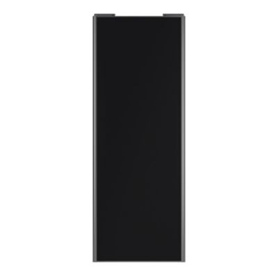 Porte de placard coulissante noir mat profil gris GoodHome Arius H. 248,5 x L. 92.2 cm + amortisseurs