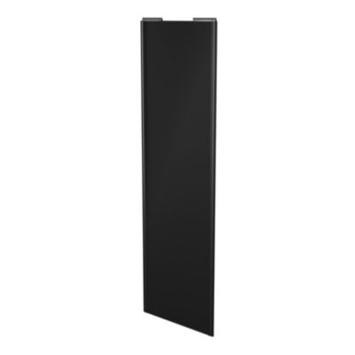 Porte de placard coulissante noir mat profil noir GoodHome Arius H. 248,5 x L. 77.2 cm + amortisseurs