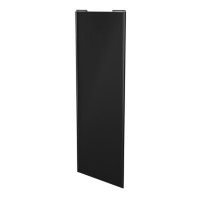 Porte de placard coulissante noir mat profil noir GoodHome Arius H. 248,5 x L. 92.2 cm + amortisseurs