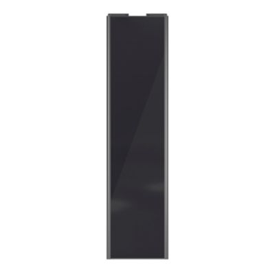Porte de placard coulissante noir profil gris GoodHome Arius H. 248,5 x L. 62.2 cm + amortisseurs