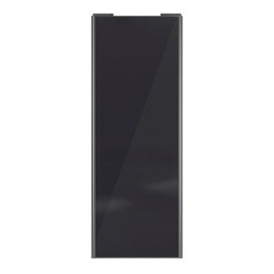Porte de placard coulissante noir profil gris GoodHome Arius H. 248,5 x L. 92.2 cm + amortisseurs