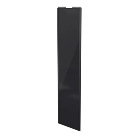 Porte de placard coulissante noir profil noir GoodHome Arius H. 248,5 x L. 62.2 cm + amortisseurs