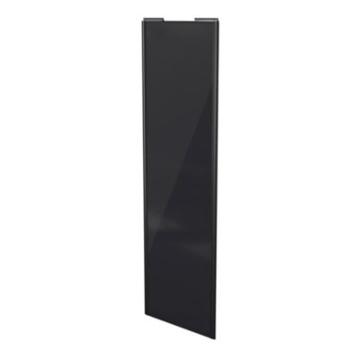 Porte de placard coulissante noir profil noir GoodHome Arius H. 248,5 x L. 77.2 cm + amortisseurs