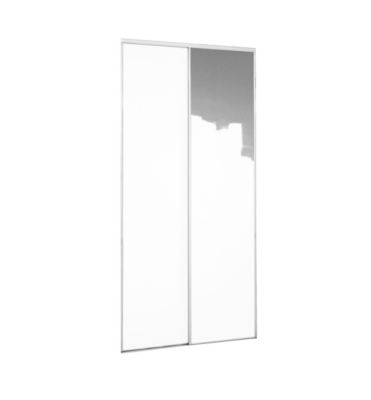 Porte de placard coulissante prêt à peindre H. 250 x L. 150 cm vendue par 2