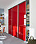 Porte de placard coulissante verre laqué rouge Form Valla 62,2 x 247,5 cm