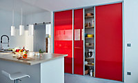 Porte de placard coulissante verre laqué rouge Form Valla 92,2 x 247,5 cm