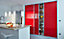 Porte de placard coulissante verre laqué rouge Form Valla 92,2 x 247,5 cm