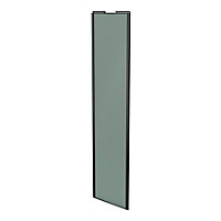 Porte de placard coulissante vert de gris profil noir GoodHome Arius H. 248,5 x L. 62.2 cm + amortisseurs