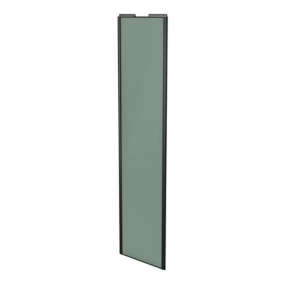 Porte de placard coulissante vert de gris profil noir GoodHome Arius H. 248,5 x L. 62.2 cm + amortisseurs