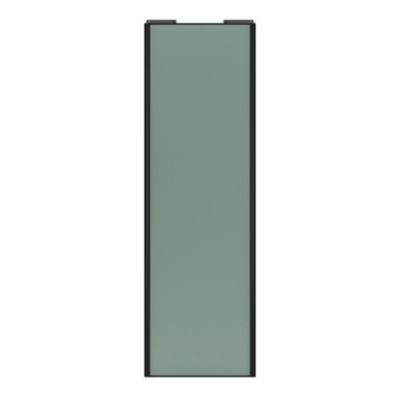 Porte de placard coulissante vert de gris profil noir GoodHome Arius H. 248,5 x L. 77.2 cm + amortisseurs
