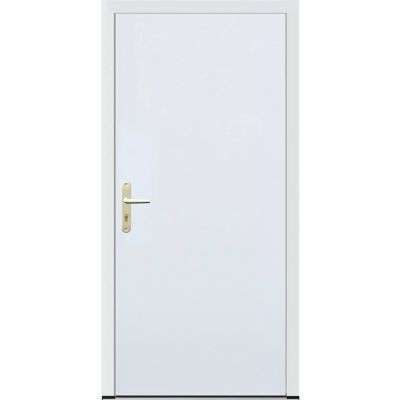 Porte de service acier galvanisé et pvc Hormann Securiserv blanc 90 x h.204,8 cm poussant gauche
