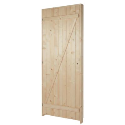 Porte de service bois 80 x h.200 cm poussant droit