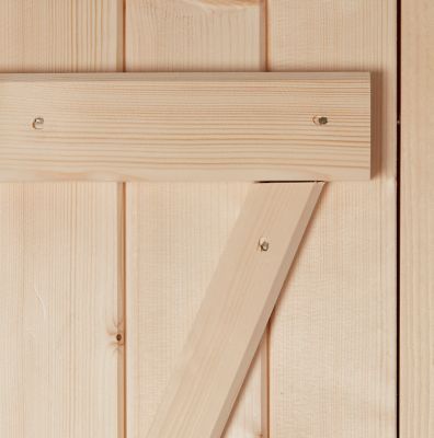 Porte de service bois 80 x h.200 cm poussant gauche