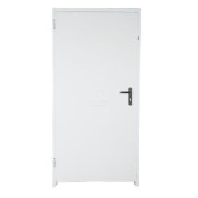 Porte de service isolée métal laqué blanc Andreu L.90 x H.200cm