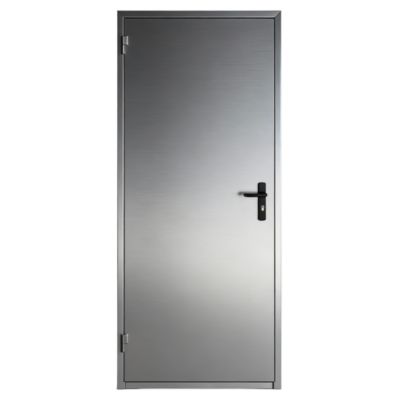 Porte de service non isolée métal 80 x h.200 cm réversible