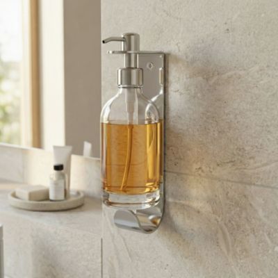 Porte distributeur de savon mural en inox brossé GoodHome Elland