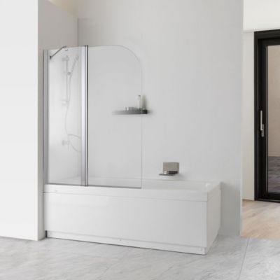 Porte Double Articulée Pour Baignoire En Verre Clair - Giada