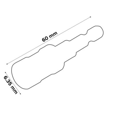 Porte-embout en acier 60 mm Erbauer noir