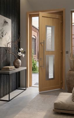 Porte en  PVC 1301  METSU Chêne dorée