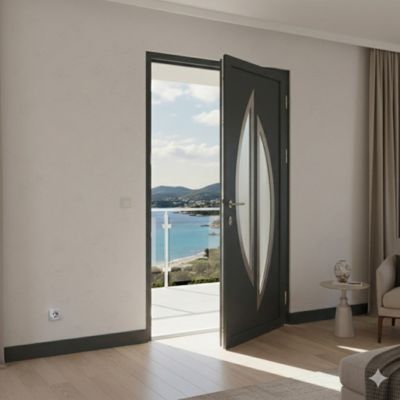 Porte en  PVC 1400  BELLA Gris anthracite RAL 7016