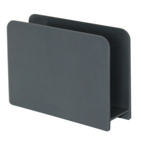 Porte éponge Soft Touch H. 9 cm x L. 12,5 cm gris