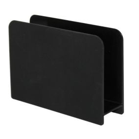 Porte éponge Soft Touch H. 9 cm x L. 12,5 cm noir