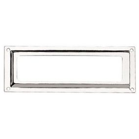 Porte-étiquette acier chromé mat Gallo 29 x 79 mm