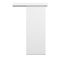Porte Exmoor blanc 83 cm + système coulissant Oléni