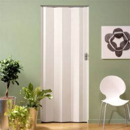 Porte extensible PVC blanc cérusé Spacy 205 x 84 cm