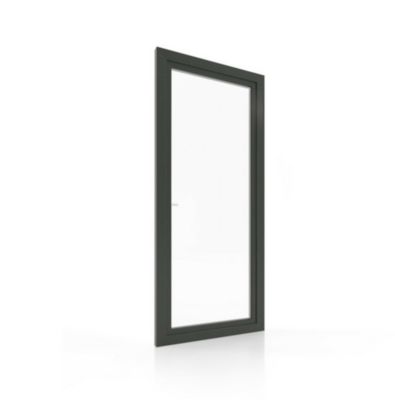 Porte fenêtre oscillo-battante PVC anthracite L 860mm x H 2150mm ouvrant gauche