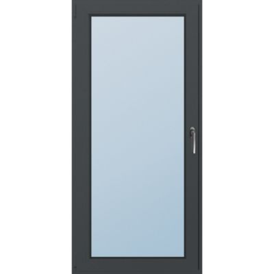 Porte fenêtre oscillo-battante PVC anthracite L 860mm x H 2150mm ouvrant gauche