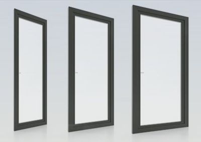 Porte fenêtre oscillo-battante PVC anthracite L 860mm x H 2150mm ouvrant gauche
